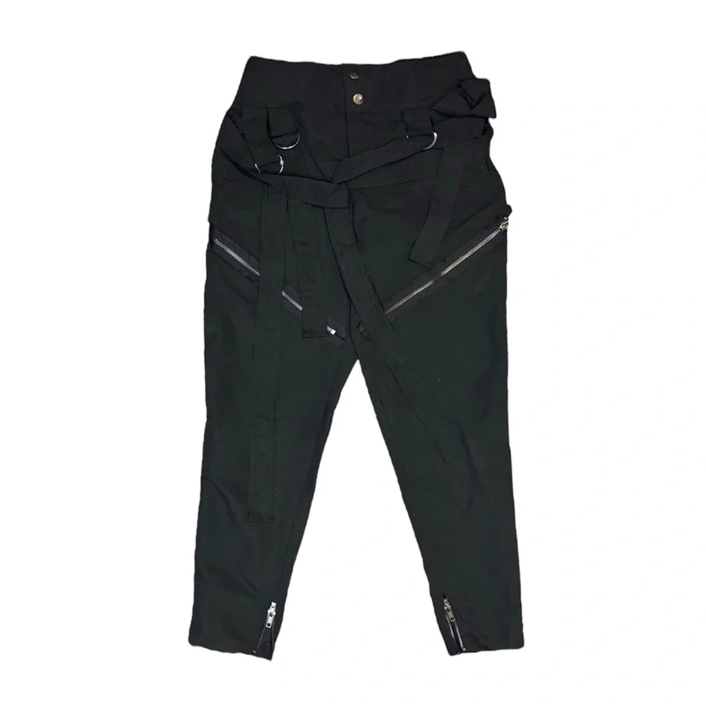 Balera Black Hip Hop Dance Pants MC Low Rise Wide Leg Performance Costume